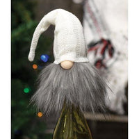 Knit Cream Gnome Bottle Topper - The Fox Decor