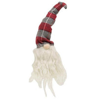Red Gray Plaid Gnome Ornament - The Fox Decor