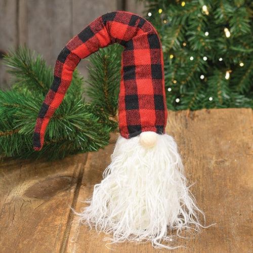 Plush Red Black Plaid Santa Gnome - The Fox Decor