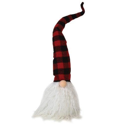 Plush Red Black Plaid Santa Gnome - The Fox Decor