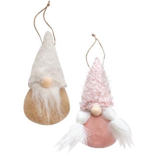 Mr or Mrs Fuzzy Hat Spring Gnome Ornament 2 Asstd - The Fox Decor