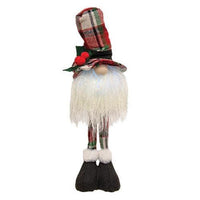 Thumbnail for Standing Plaid Santa Gnome w LED Light - The Fox Decor