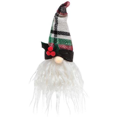 Plaid Santa Gnome Ornament w LED Light 2 Asstd - The Fox Decor