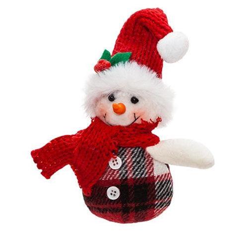 Plush Hat & Scarf Snowman Ornament Asstd - The Fox Decor