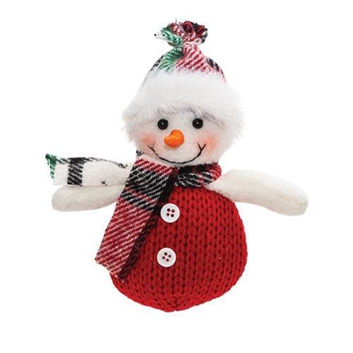 Plush Hat & Scarf Snowman Ornament Asstd - The Fox Decor