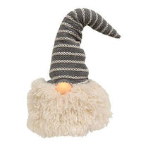 Large Gray Hat Santa Gnome w LED Light Nose - The Fox Decor