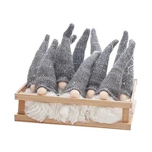 Grey Hat Santa Gnome Ornament - The Fox Decor