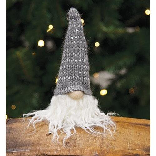 Grey Hat Santa Gnome Ornament - The Fox Decor