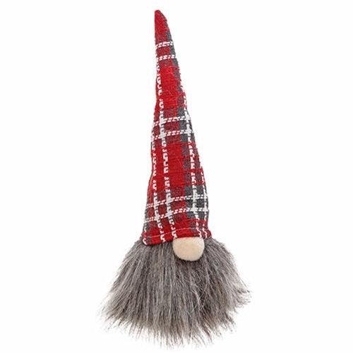 Sitting Plaid Santa Gnome - The Fox Decor