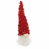 Sm Red Sequin Santa Gnome - The Fox Decor