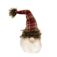 Sitting Red Plaid Santa Gnome - The Fox Decor