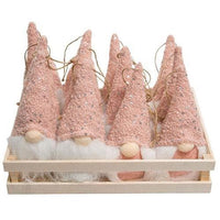 Mr & Mrs Sequin Hat Gnome Ornament 2 Asstd - The Fox Decor