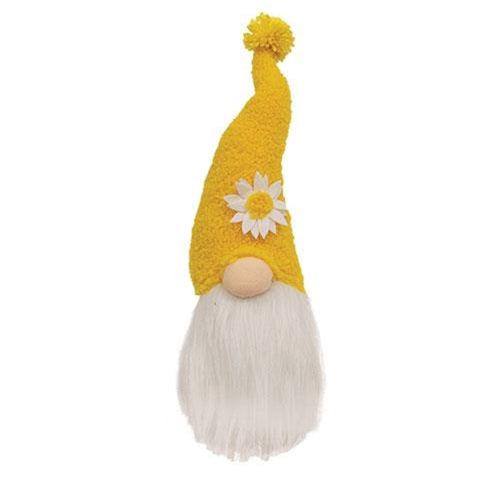 Fuzzy Yellow Flower Gnome 13 - The Fox Decor