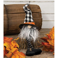 Buffalo Check Witch Hat Dangle Leg Gnome - The Fox Decor