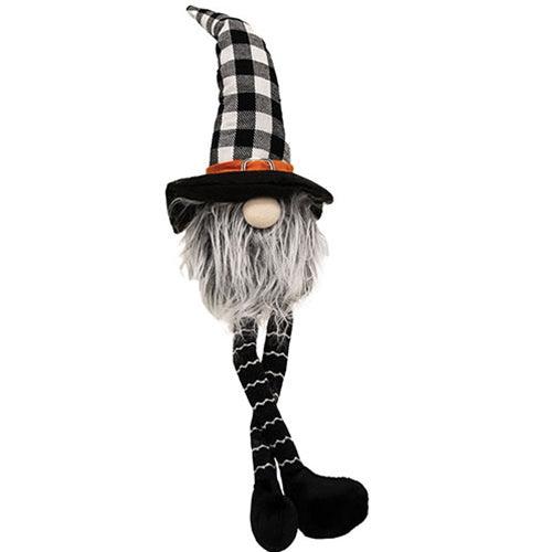 Buffalo Check Witch Hat Dangle Leg Gnome - The Fox Decor