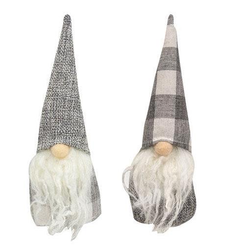 Buffalo Check Gray Gnome Ornament 2 Asstd - The Fox Decor