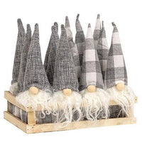 Buffalo Check Gray Gnome Ornament 2 Asstd - The Fox Decor