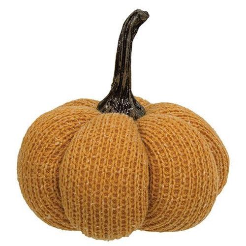 Orange Knit Pumpkin Medium - The Fox Decor