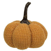 Orange Knit Pumpkin Medium - The Fox Decor