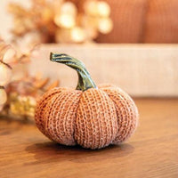 Burnt Orange Knit Pumpkin Small - The Fox Decor