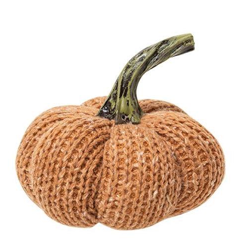 Burnt Orange Knit Pumpkin Small - The Fox Decor