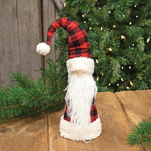 Red & Black Buffalo Check Gnome Tree Topper - The Fox Decor