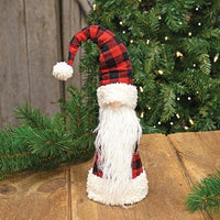 Red & Black Buffalo Check Gnome Tree Topper - The Fox Decor