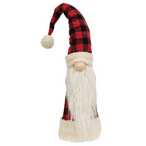 Red & Black Buffalo Check Gnome Tree Topper - The Fox Decor
