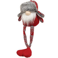 Small Nordic Snowflake Trapper Hat Dangle Leg Gnome - The Fox Decor
