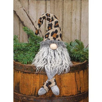Leopard Print Dangle Leg Gnome - The Fox Decor