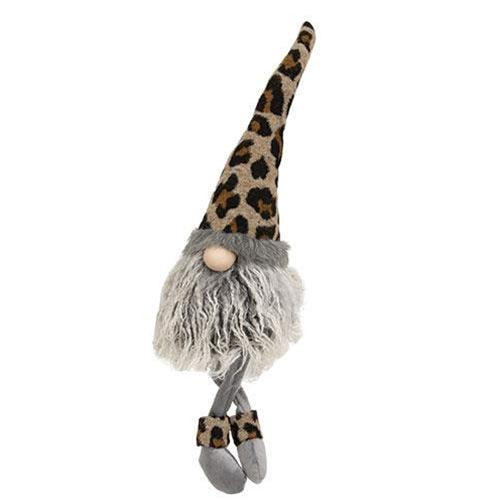 Leopard Print Dangle Leg Gnome - The Fox Decor