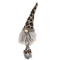 Leopard Print Dangle Leg Gnome - The Fox Decor