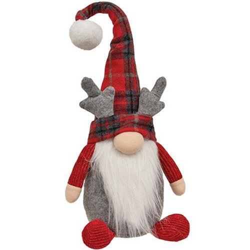 Winter Plaid Reindeer Gnome - The Fox Decor
