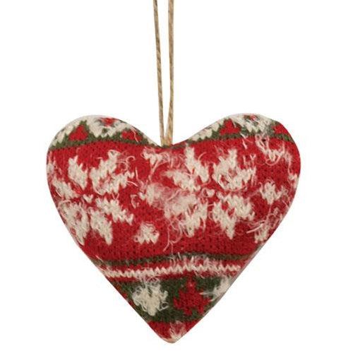Red & Green Nordic Sweater Ornament 3 Asstd - The Fox Decor