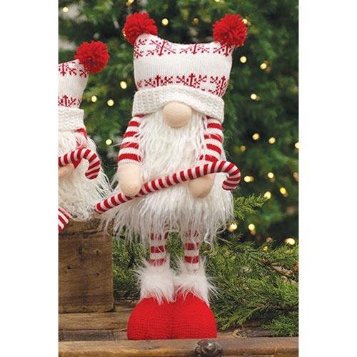 Candy Cane Standing Gnome - The Fox Decor