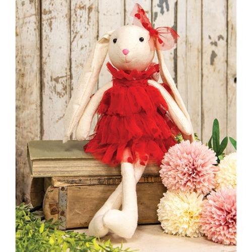 bunny with red dress Adorable Bunny in Red Dress Royalty-Free Vector