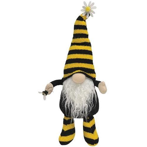 Bee Happy Sitting Gnome - The Fox Decor