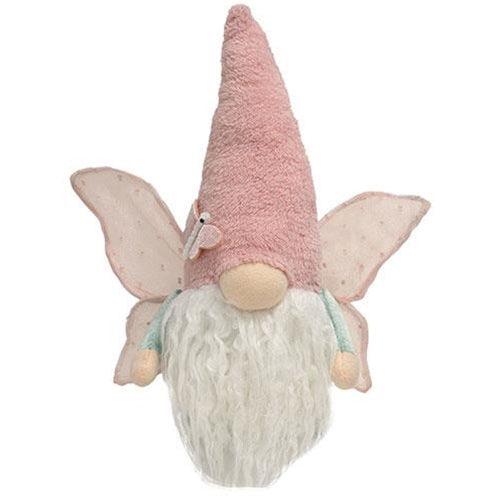 Fuzzy Pink Butterfly Gnome - The Fox Decor