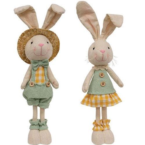 Mr or Mrs Spring Gingham Bunny 2 Asstd - The Fox Decor