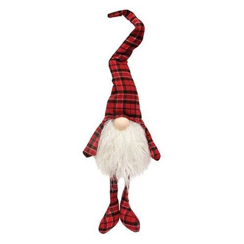 Christmas Plaid Pajamas Dangle Leg Gnome - The Fox Decor