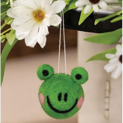 Felted Frog Ornament - The Fox Decor
