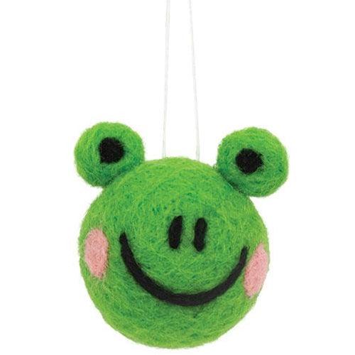 Felted Frog Ornament - The Fox Decor
