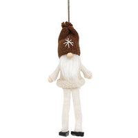 Mini Brown White Snowflake Wooden Gnome - The Fox Decor