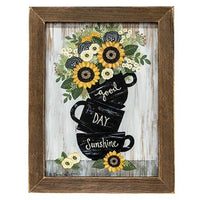 Thumbnail for Good Day Sunshine Cups Print Brown Stain Frame - The Fox Decor