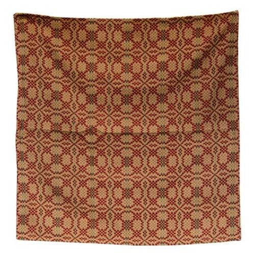 Patriot's Knot Table Square Red Green & Cream 34 - The Fox Decor