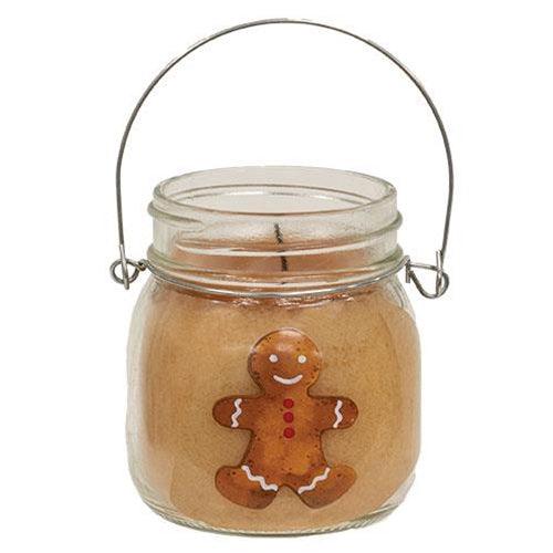 +Gingerbread Man 6oz Jar Candle Gingerbread Cookie - The Fox Decor