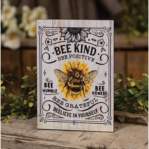 Bee Kind Bee Positive Easel Sign - The Fox Decor