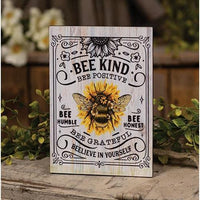 Bee Kind Bee Positive Easel Sign - The Fox Decor