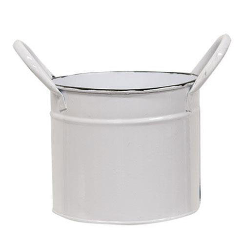Enamel Bucket w Handles - The Fox Decor