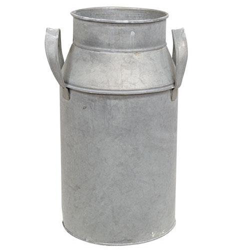 Natural Zinc Milk Can 105H - The Fox Decor
